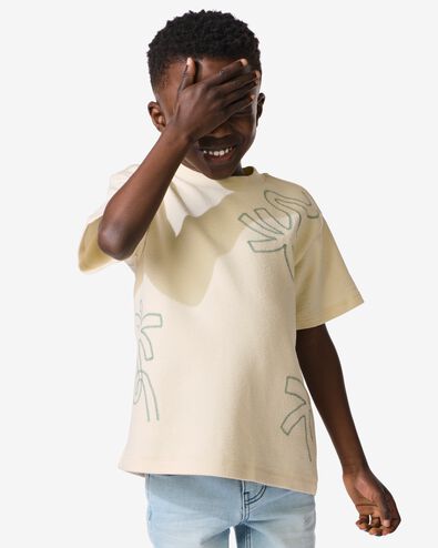 t-shirt enfant palmier &eacute;cru &eacute;cru - 30721006ECRU - HEMA