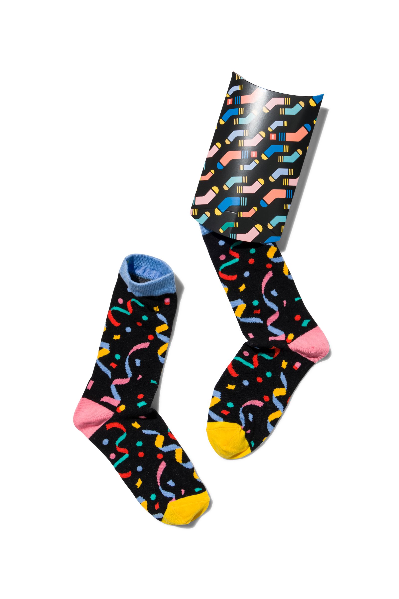 fun socks verzenddoos 15x12 zwart - 4190002 - HEMA