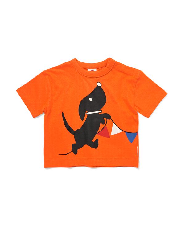 t-shirt b&eacute;b&eacute; Takkie and Siepie F&ecirc;te du Roi. orange orange - 33193370ORANGE - HEMA