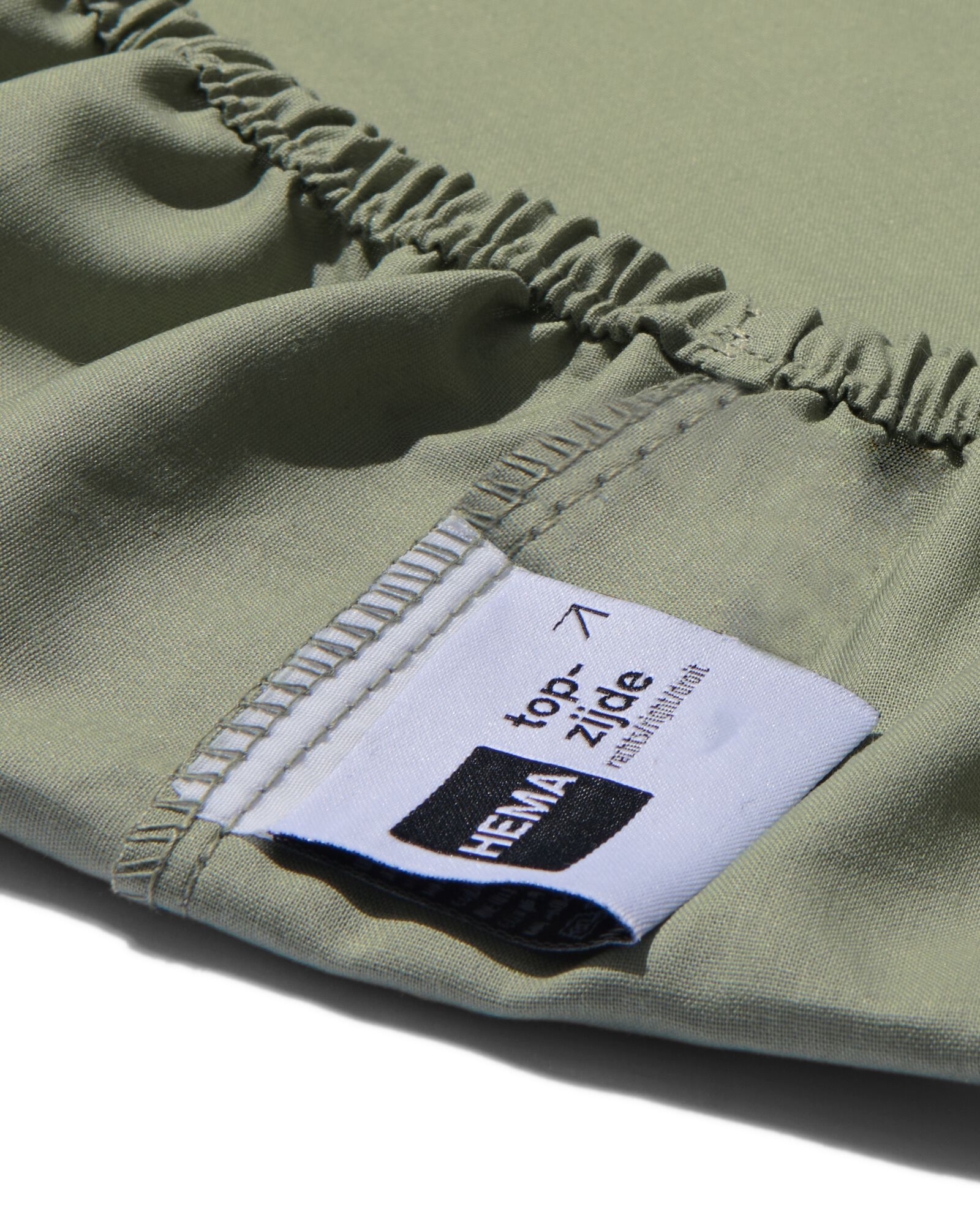 drap housse surmatelas 90x220cm coton doux vert - 5180086 - HEMA