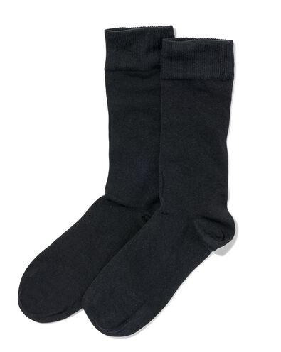 2 paires de chaussettes homme vec coton bio noir noir - 1000028317 - HEMA