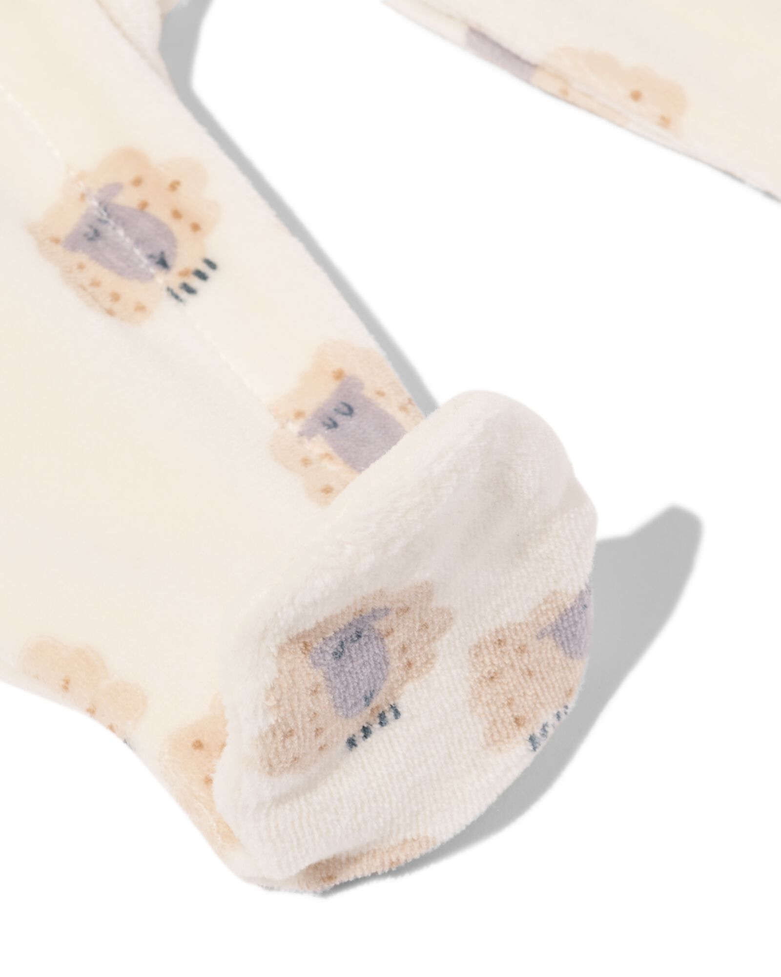 combinaison nouveau-n&eacute; velours blanc cass&eacute; - 33411520OFFWHITE - HEMA