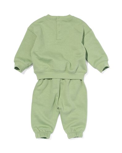 baby kleding sweatset groen 80 - 33100454 - HEMA