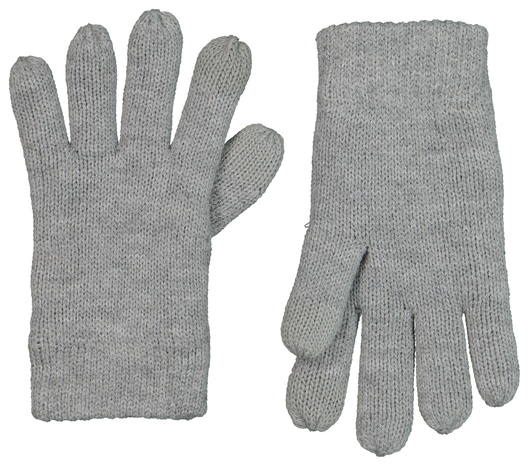 gants enfant polaire pour écran tactile en tricot gris chiné 110/116 - 16710081 - HEMA
