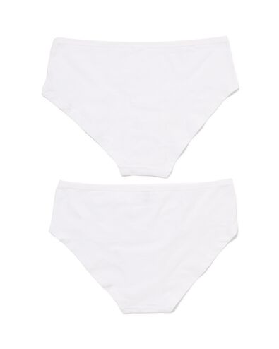 2 hipsters femme coton stretch blanc blanc - 1000030309 - HEMA