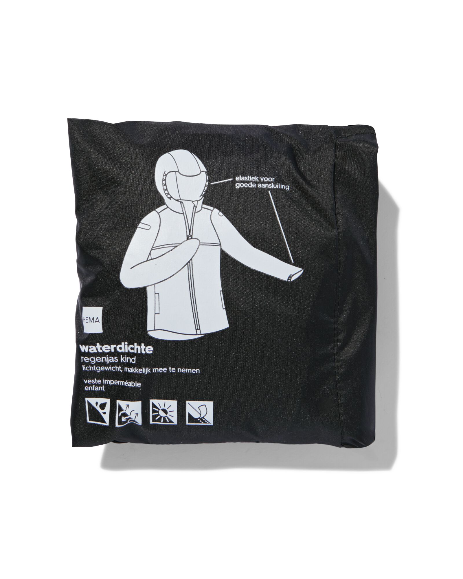 veste de pluie l&eacute;g&egrave;re adulte noir noir - 34440150BLACK - HEMA