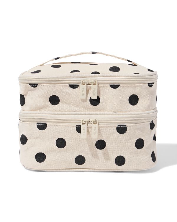 trousse de toilette toile &agrave; pois - 11890678 - HEMA
