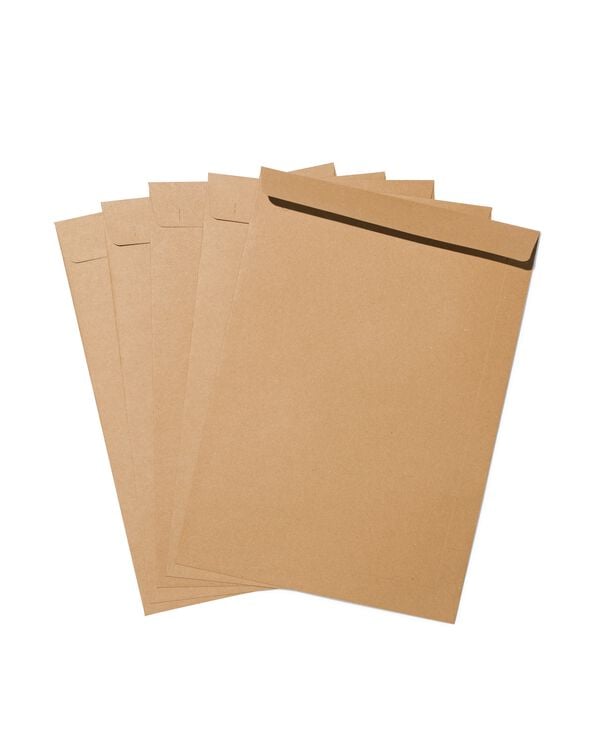 enveloppes C4 kraft - 8 pi&egrave;ces - 14100161 - HEMA