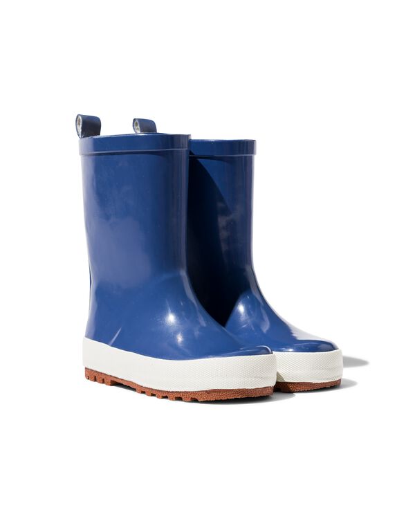 bottes de pluie bébé caoutchouc bleu - 1000029891 - HEMA