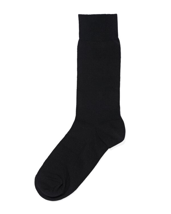 chaussettes homme 1 paire rayure 3D  noir noir - 4104780BLACK - HEMA