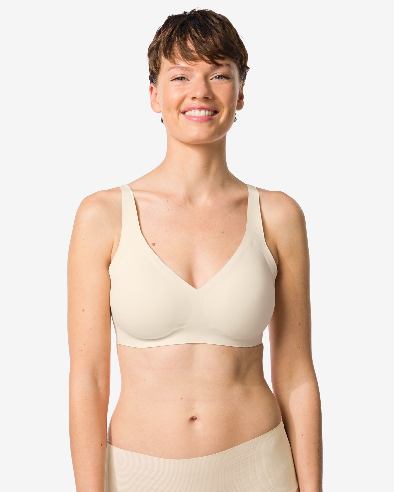 soutien-gorge pr&eacute;form&eacute; sans armatures et sans coutures  sable sable - 21805520SAND - HEMA