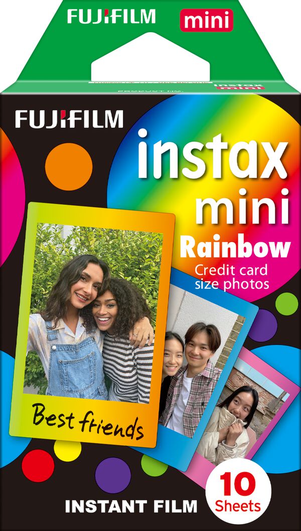 10 feuilles de papier photo Fujifilm instax mini rainbow - 60300394 - HEMA