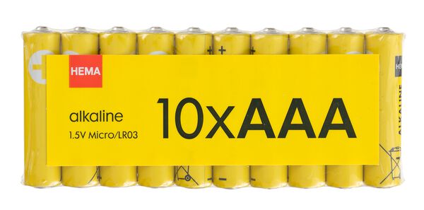 10 piles alcalines AAA - 41290256 - HEMA