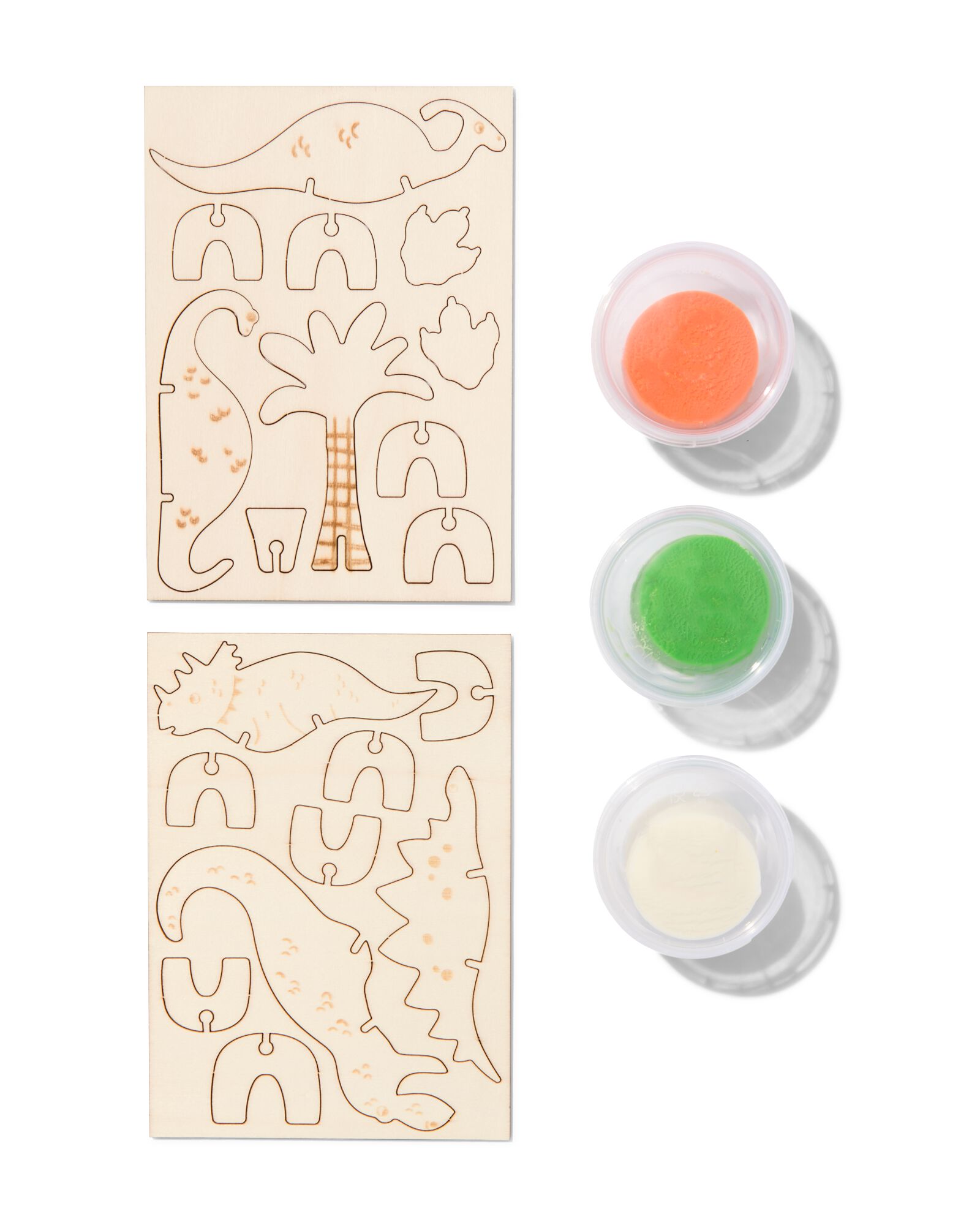 kit de pâte à modeler dinosaure avec 3 couleurs - 15930039 - HEMA