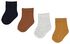 4 paires de chaussettes bébé côtelé marron - 1000021267 - HEMA