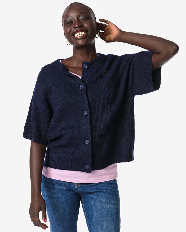 Damenjacke Grace, Feinstrick dunkelblau dunkelblau - 36302520DARKBLUE - HEMA