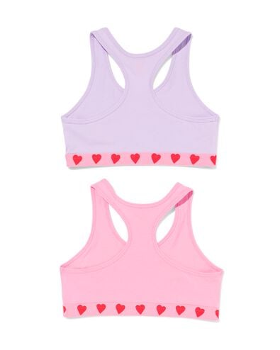 kinder crop tops hartjes - 2 stuks roze roze - 19301860PINK - HEMA