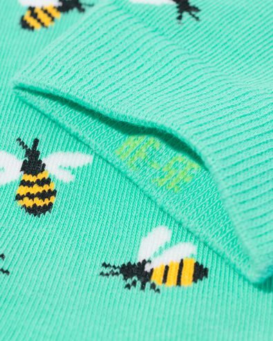 sokken voor volwassenen 'just bee yourself' groen groen - 4141130GREEN - HEMA