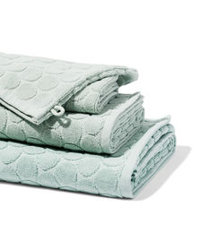 serviettes de bain - qualité épaisse - pois vert clair vert clair - 1000021779 - HEMA