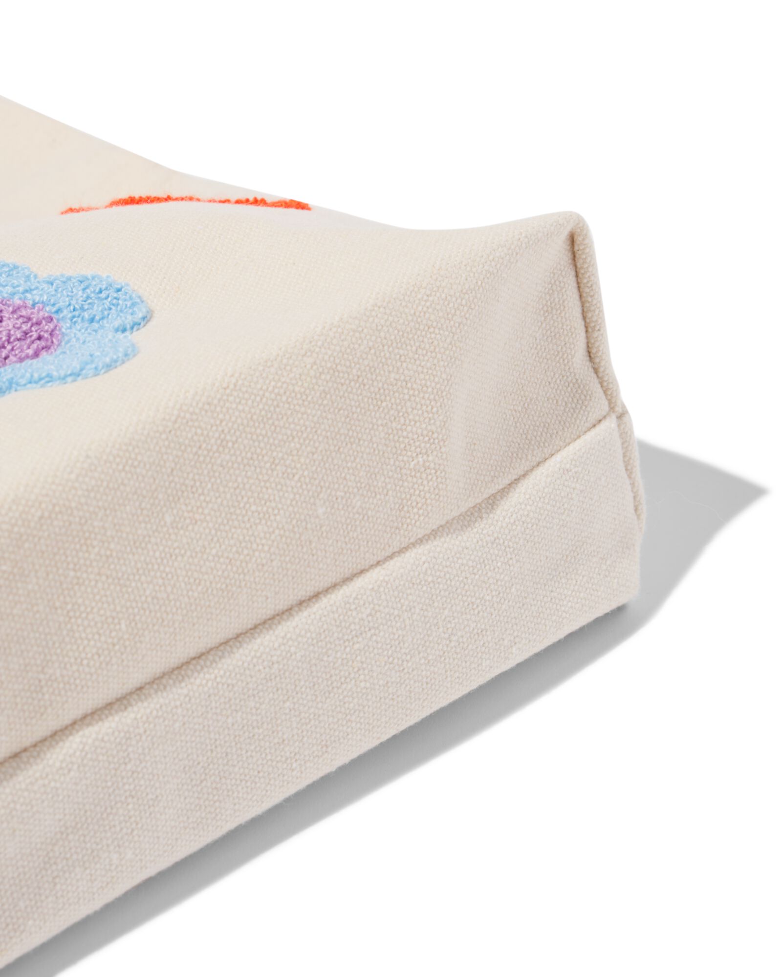 canvas tas 42x36cm bloem - 61130117 - HEMA