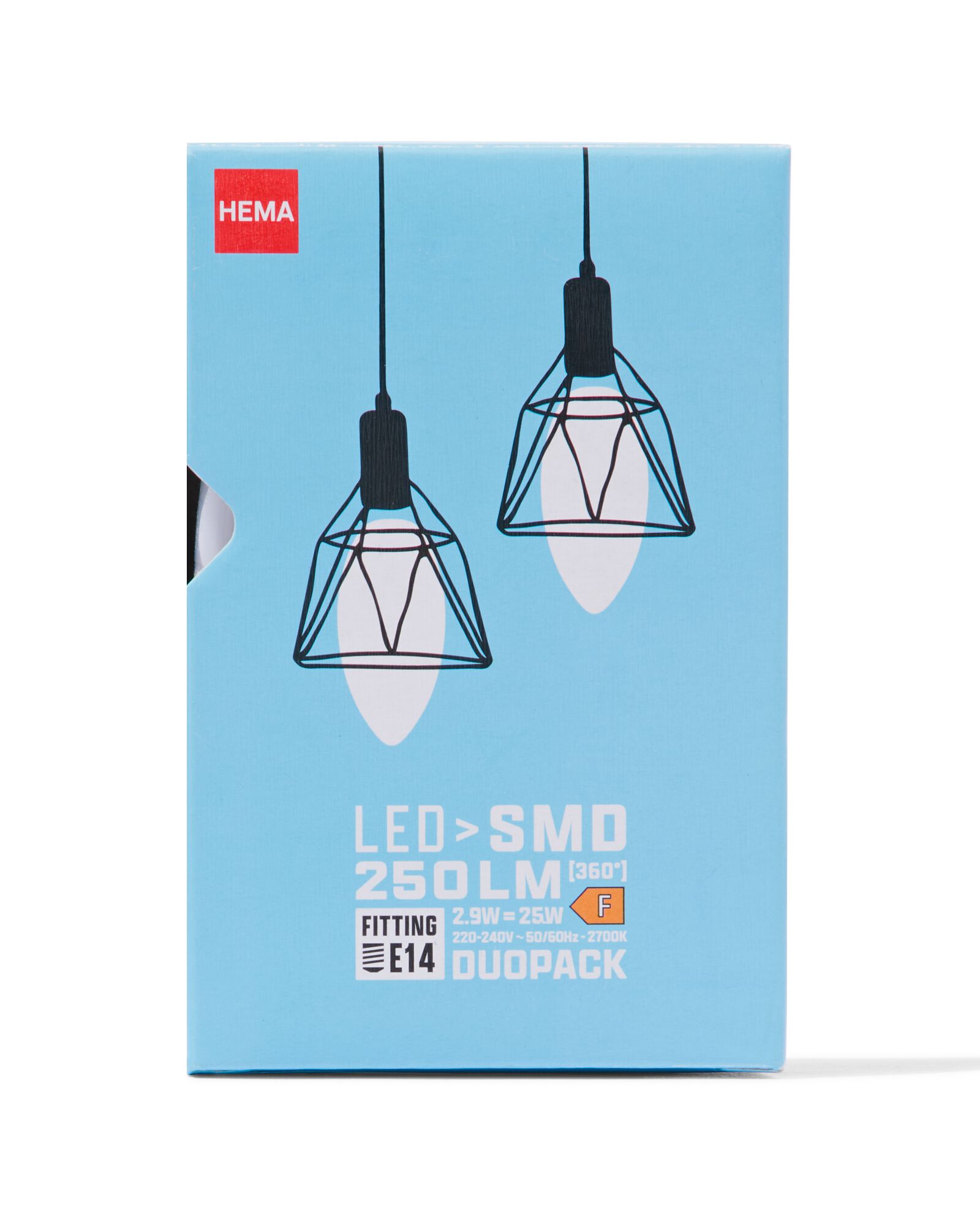 2&nbsp;ampoules flamme led smd E14 2,9W 250lm - 20070056 - HEMA