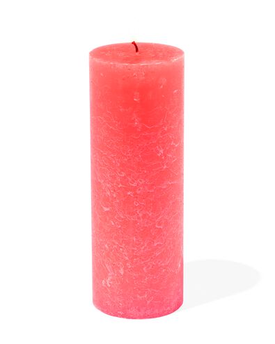 rustieke kaarsen fluor oranje	 - 2000000050 - HEMA