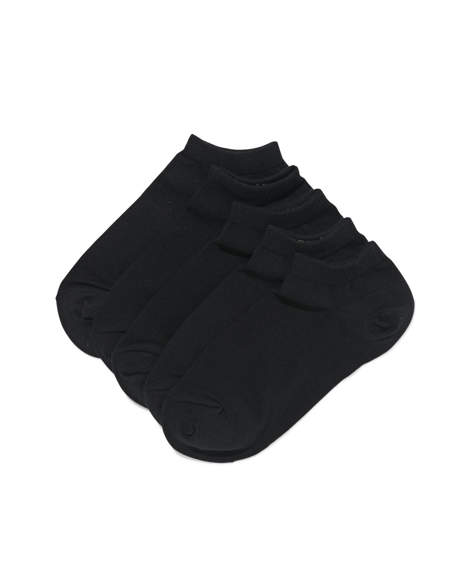 heren enkelsokken - 5 paar zwart zwart - 1000001522 - HEMA