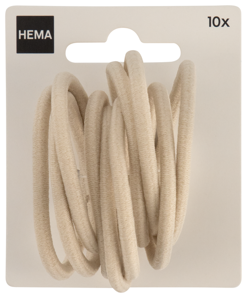 10er-Pack Haargummis, beige, Ø 5 cm - 11870220 - HEMA