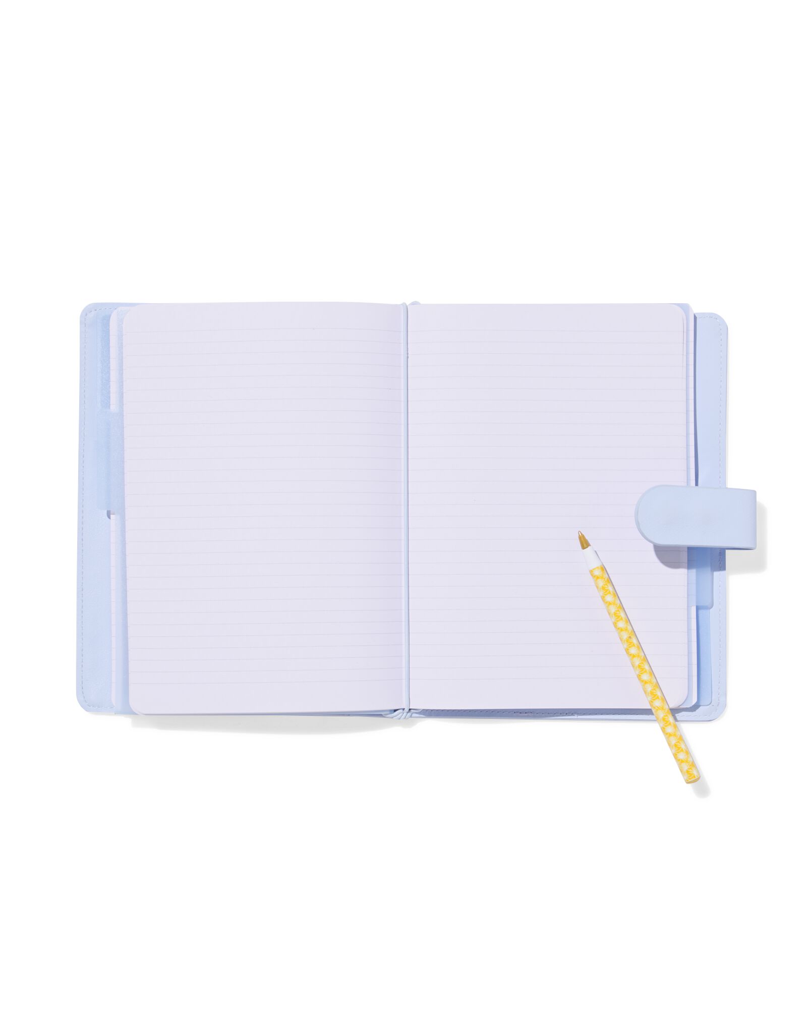 navulbaar notitieboek A5 gevuld met lijntjes lichtblauw - 14170091 - HEMA