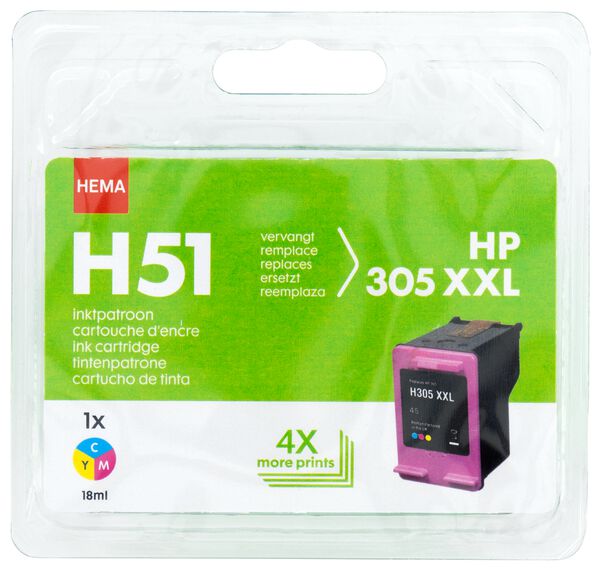 cartouche HEMA H51 remplace HP 305XXL couleur - 38300003 - HEMA