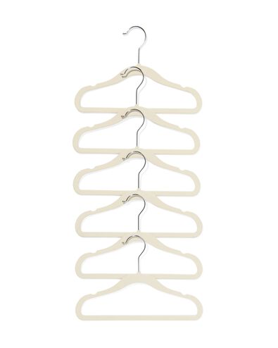 6 petits cintres en velours blanc - 39800014 - HEMA