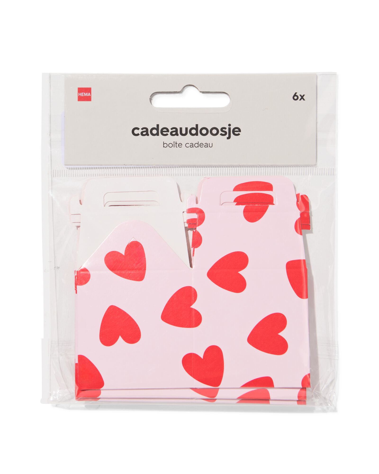 bo&icirc;tes cadeaux 5x5x5 cm c&oelig;urs - 6 pi&egrave;ces - 14700556 - HEMA