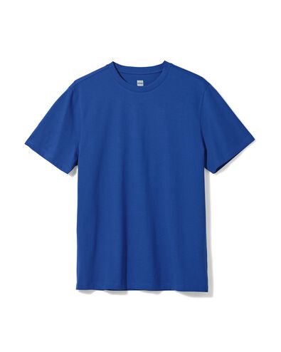 heren T-shirt regular fit felblauw felblauw - 2190390BRIGHTBLUE - HEMA