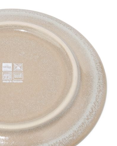 assiette &agrave; g&acirc;teau &Oslash;16cm Monaco fa&iuml;ence marron clair - 9650193 - HEMA