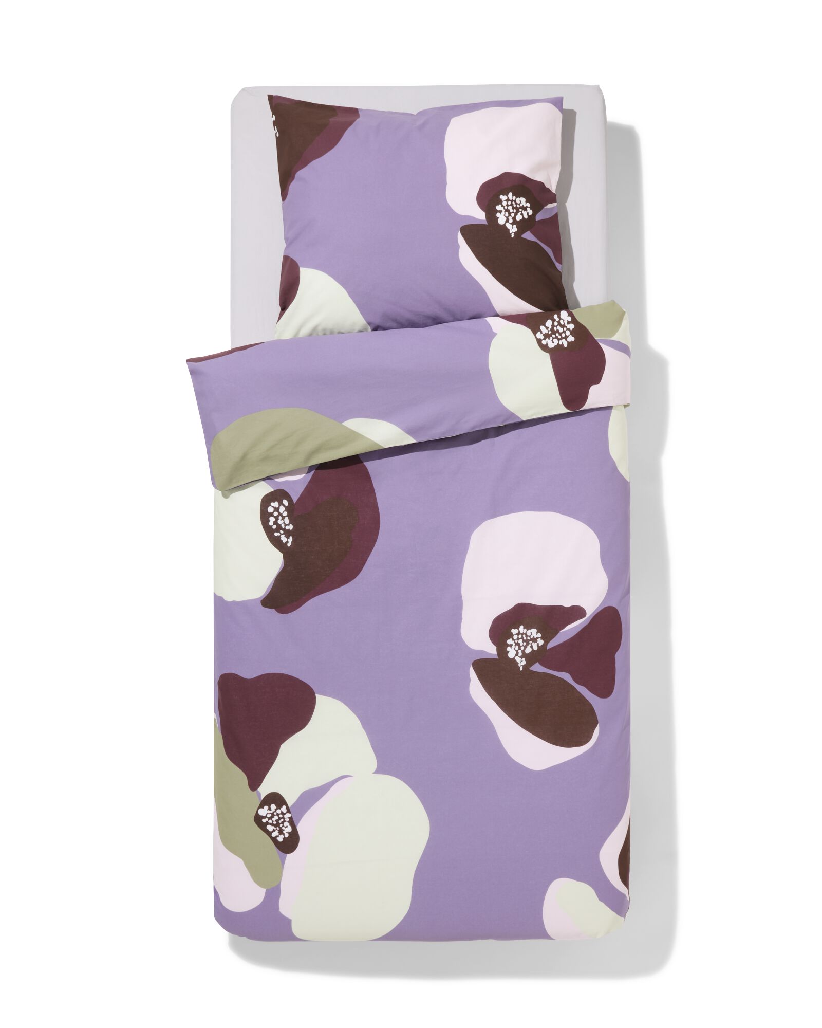 housse de couette 140x200/220 coton fleurs - 5700260 - HEMA