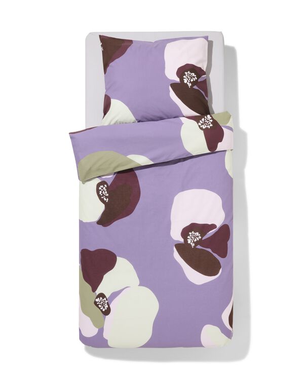 housse de couette 140x200/220 coton fleurs - 5700260 - HEMA