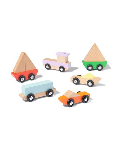 bateaux en bois - lot de 6 - 15100568 - HEMA