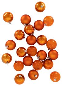 44 boules de noël en plastique - orange - 25290207 - HEMA
