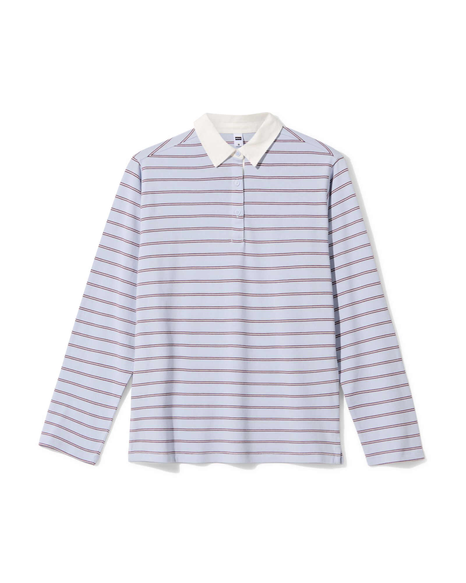 damesshirt Elif jersey strepen  blauw blauw - 36206880BLUE - HEMA