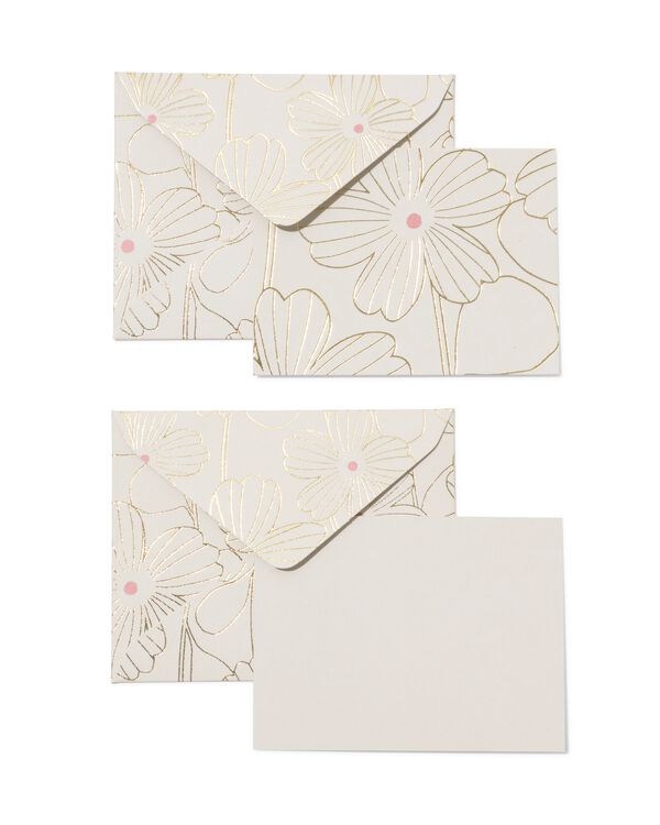 enveloppes cadeaux avec carte vierge S feuilles - 6 pi&egrave;ces - 14710301 - HEMA