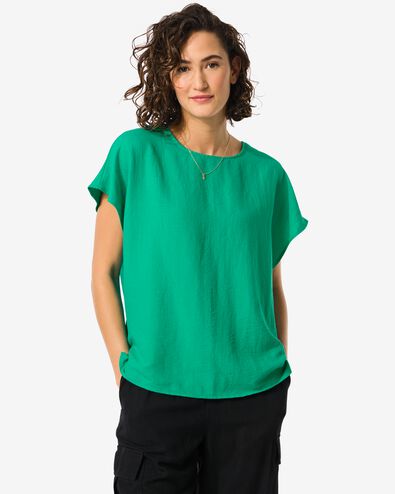 Damen-T-Shirt Spice grün L - 36356433 - HEMA