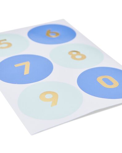 autocollants chiffres bleus - 5 pi&egrave;ces - 14700639 - HEMA