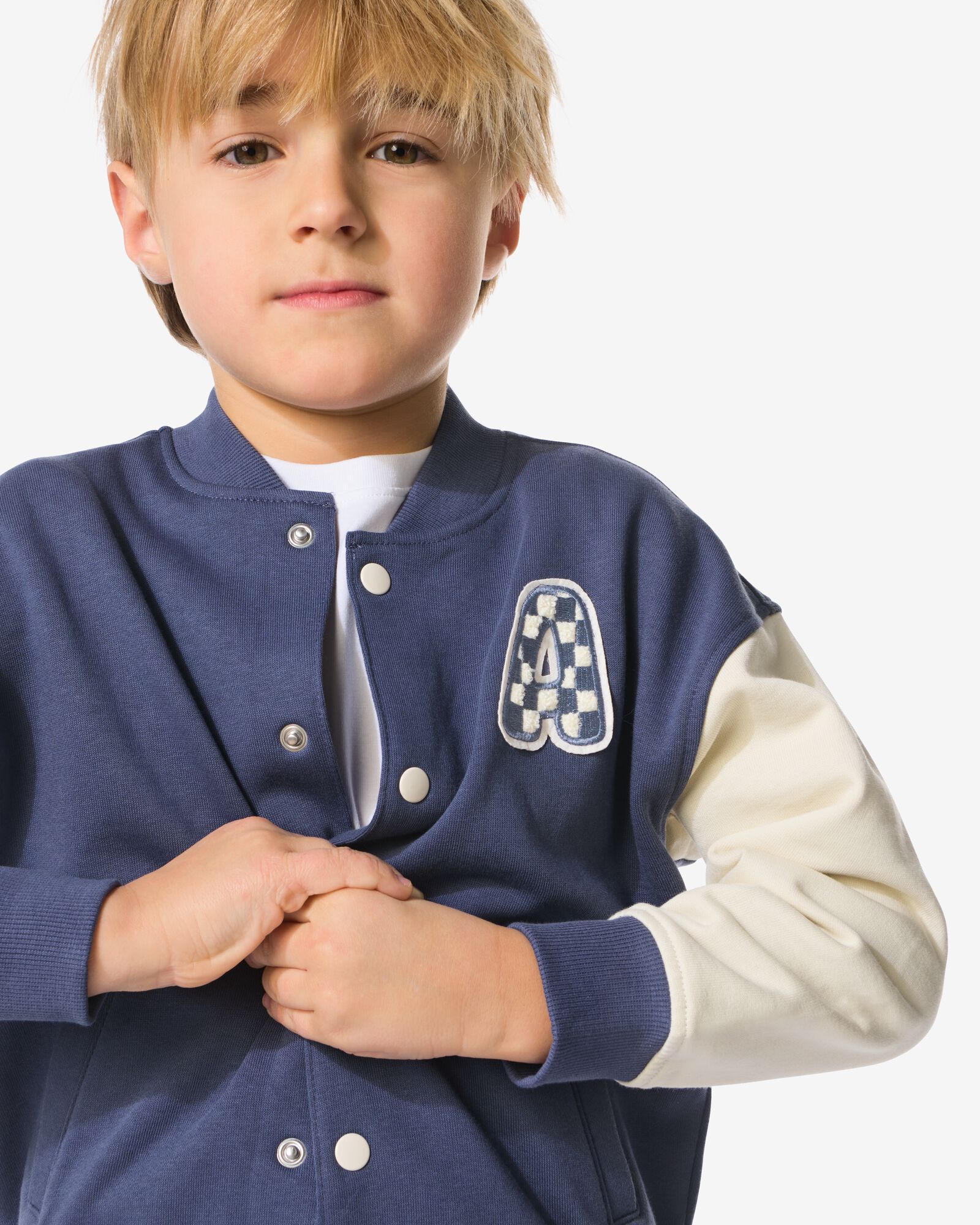 kindervest baseball blauw blauw - 30710803BLUE - HEMA