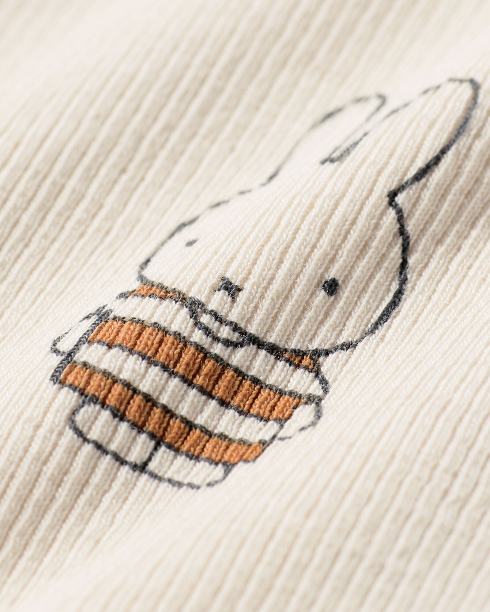 body b&eacute;b&eacute; &eacute;volutif miffy c&ocirc;tel&eacute; avec stretch &eacute;cru &eacute;cru - 33410020ECRU - HEMA