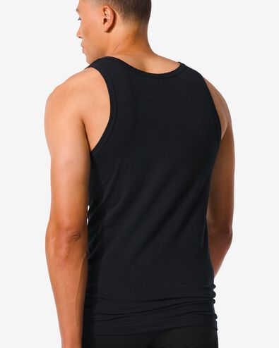 chemises homme sans couture perfect comfort - 2 pi&egrave;ces noir noir - 1000009783 - HEMA