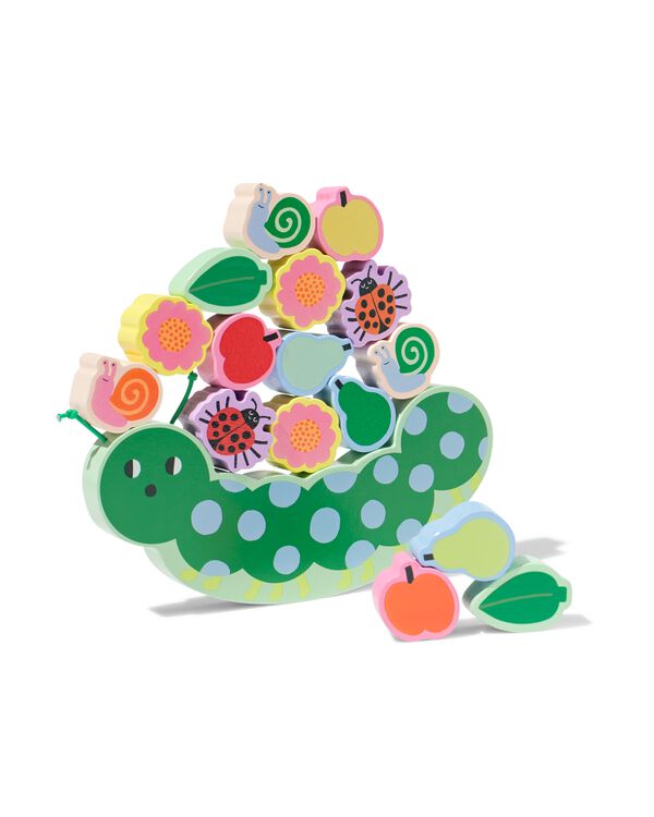 Wackelraupe 19,5 × 2,5 × 19,5 cm, Holz - 15100203 - HEMA