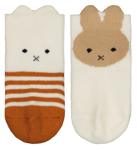 2er-Pack Baby-Socken, Miffy beige - 1000028163 - HEMA