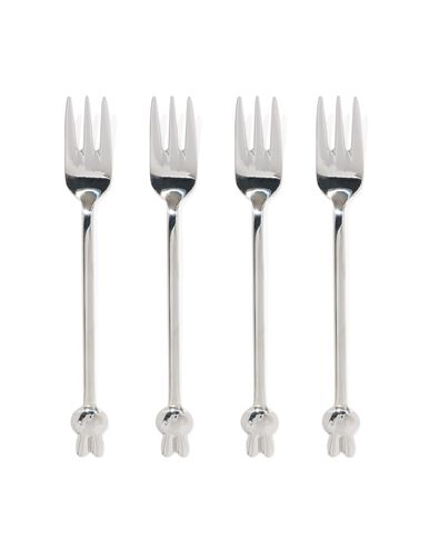 4&nbsp;fourchettes &agrave; g&acirc;teau en inox Miffy - 60410120 - HEMA