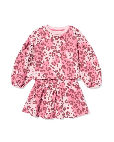 Kinderbekleidungsset, bequeme Passform, Sweatstoff, Tierprint rosa rosa - 30842500PINK - HEMA