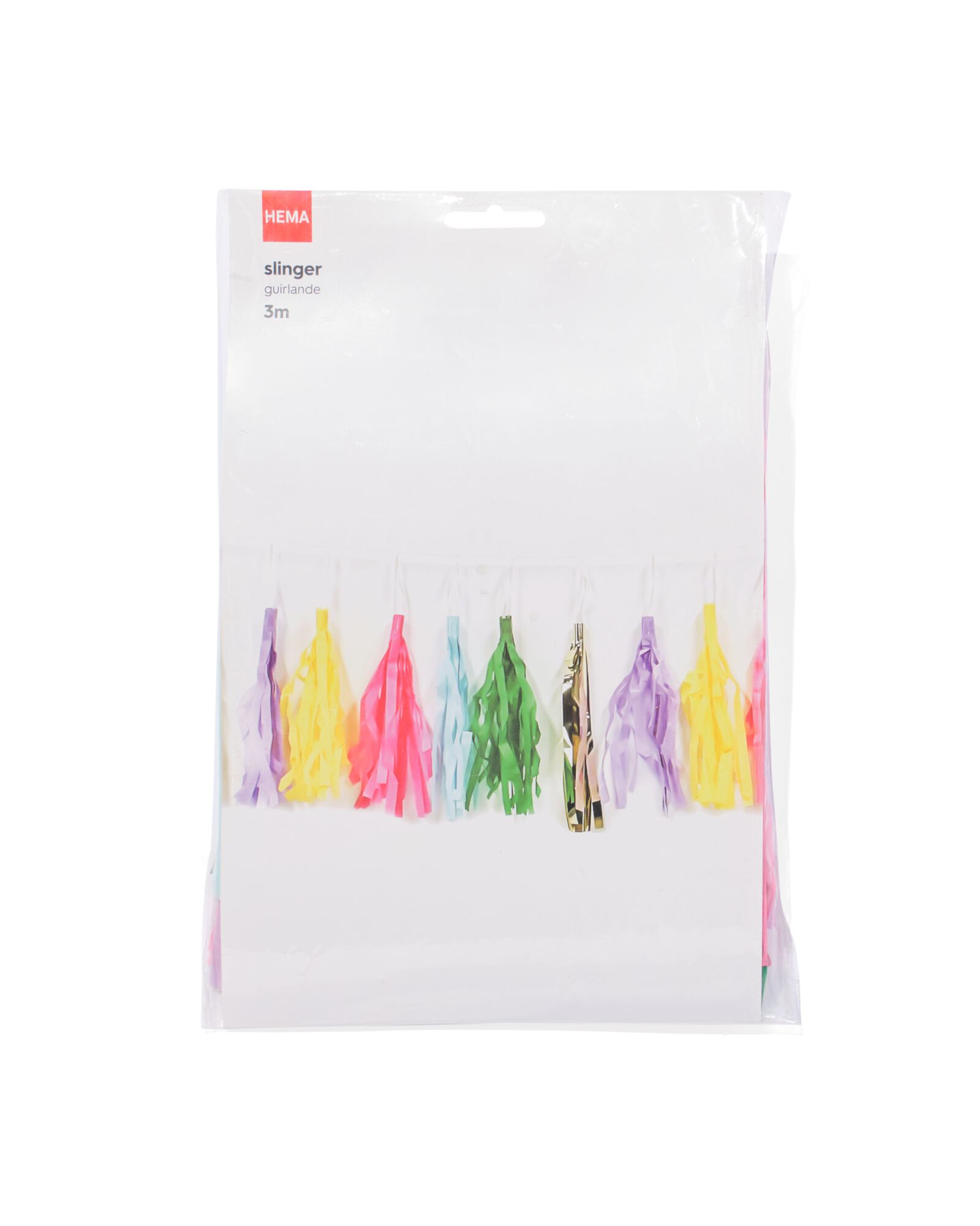 guirlande avec franges multicolores 3 m - 14250140 - HEMA